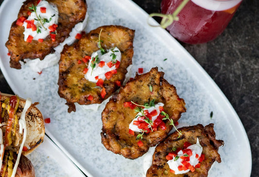 Broad Bean Fritters with Mint Yoghurt