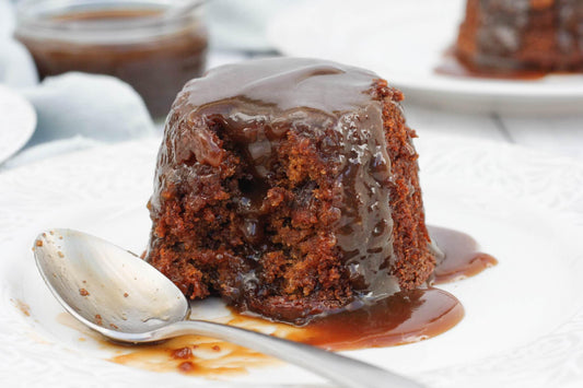 Vegan Sticky Toffee Pudding with Brandy Toffee Sauce