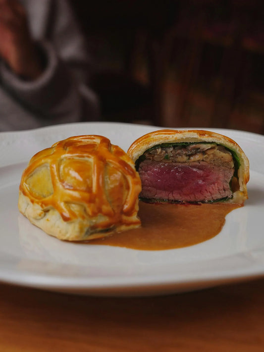 Venison Wellington with Wild Mushroom Duxelles