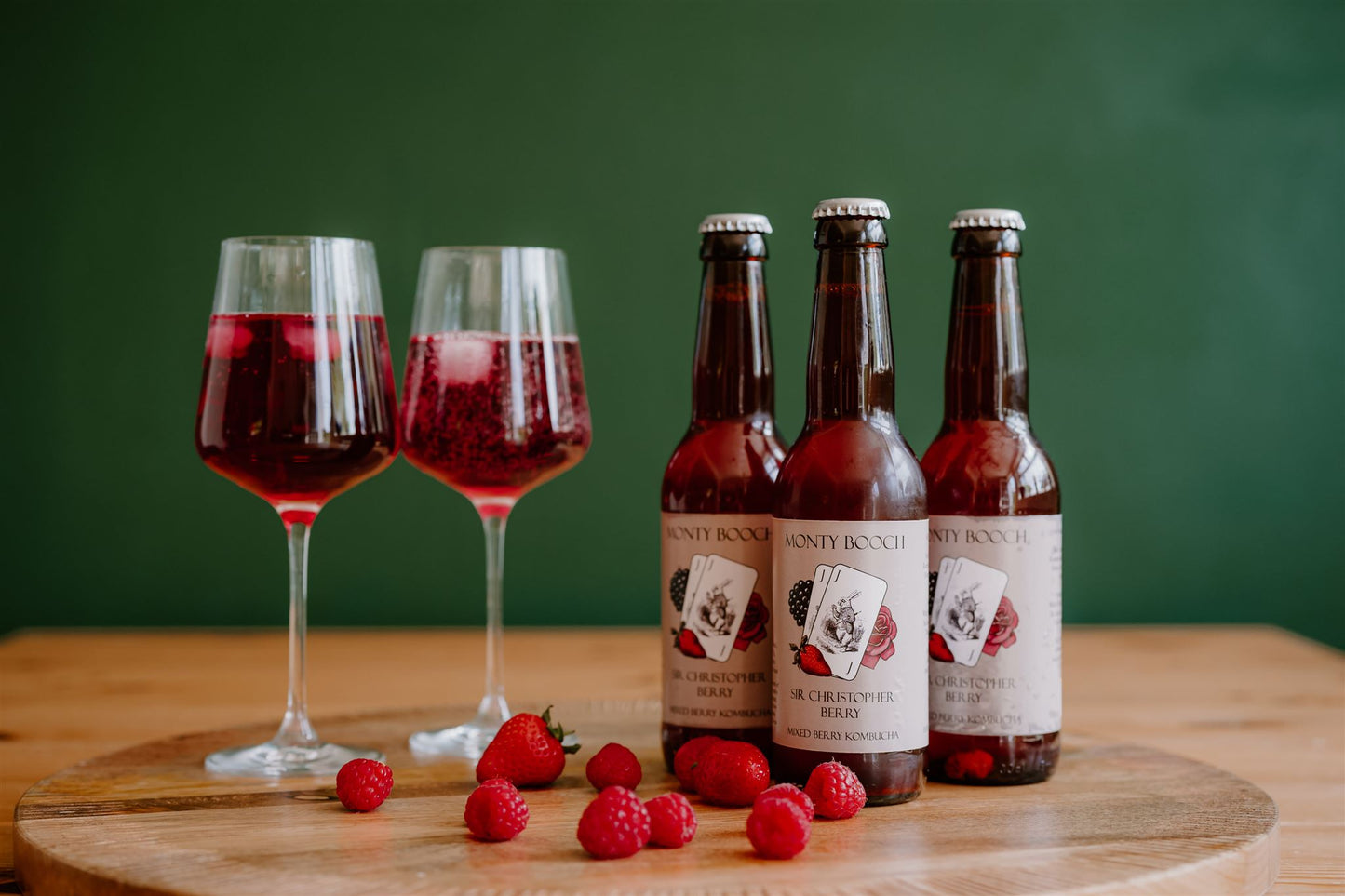 Mixed Case of Raw, Unfiltered Kombucha 330ml (12 Pack) - Monty Booch