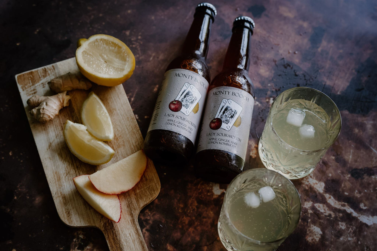 Mixed Case of Raw, Unfiltered Kombucha 330ml (12 Pack) - Monty Booch