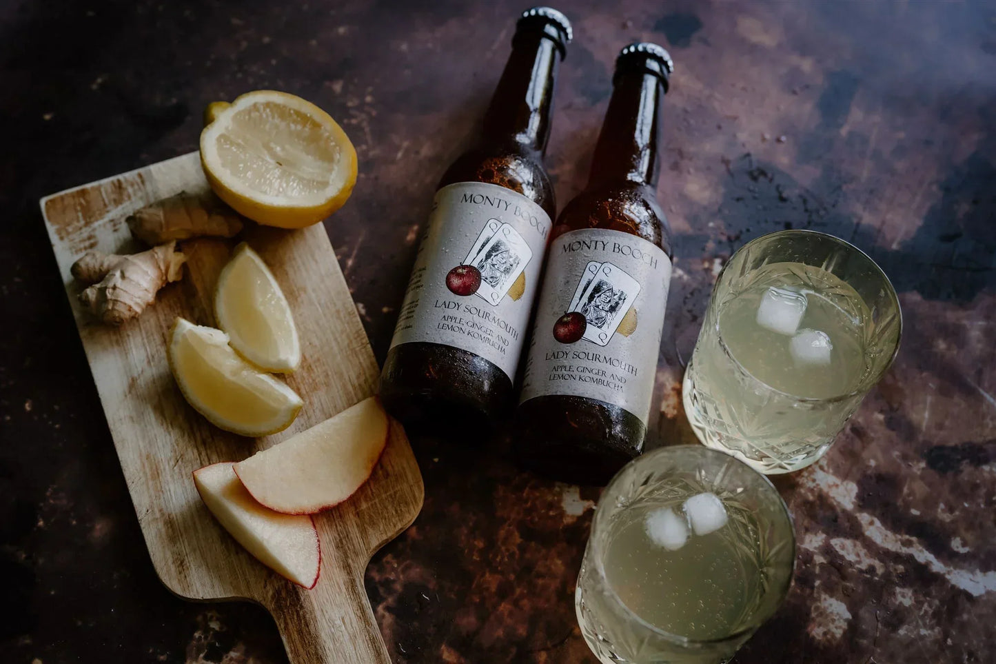 Mixed Case of Raw, Unfiltered Kombucha 330ml (12 Pack) - Monty Booch