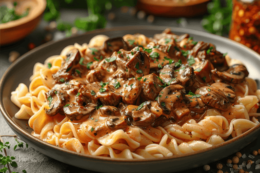 Vegan Mushroom Stroganoff - Monty Booch