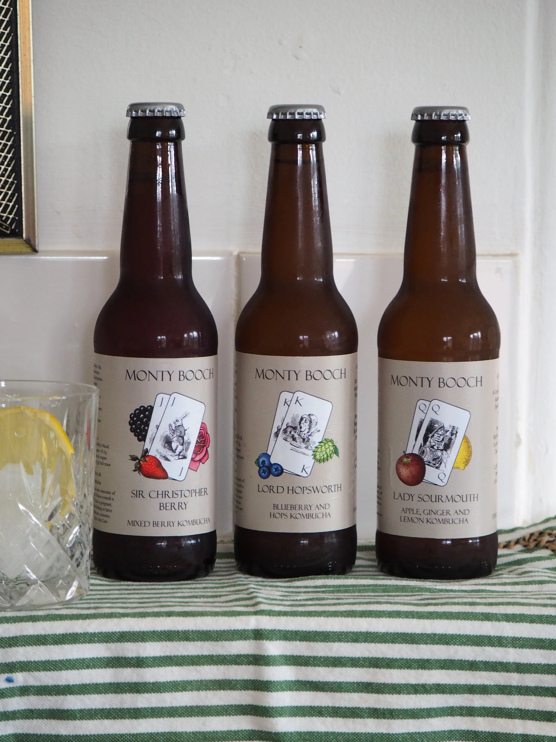Mixed Case of Raw, Unfiltered Kombucha 330ml (12 Pack) - Monty Booch