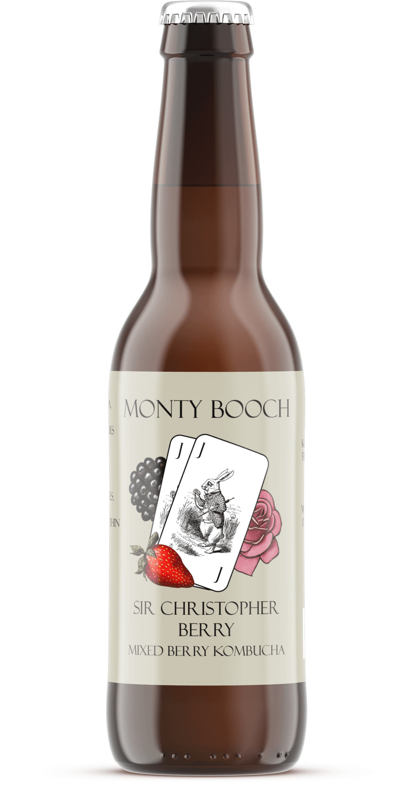 TRADE - Sir Christopher Berry Mixed Berry Unfiltered, Raw Kombucha 330ml (12 Pack) - Monty Booch