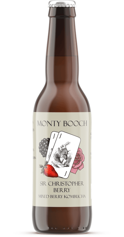 TRADE - Sir Christopher Berry Mixed Berry Unfiltered, Raw Kombucha 330ml (12 Pack) - Monty Booch