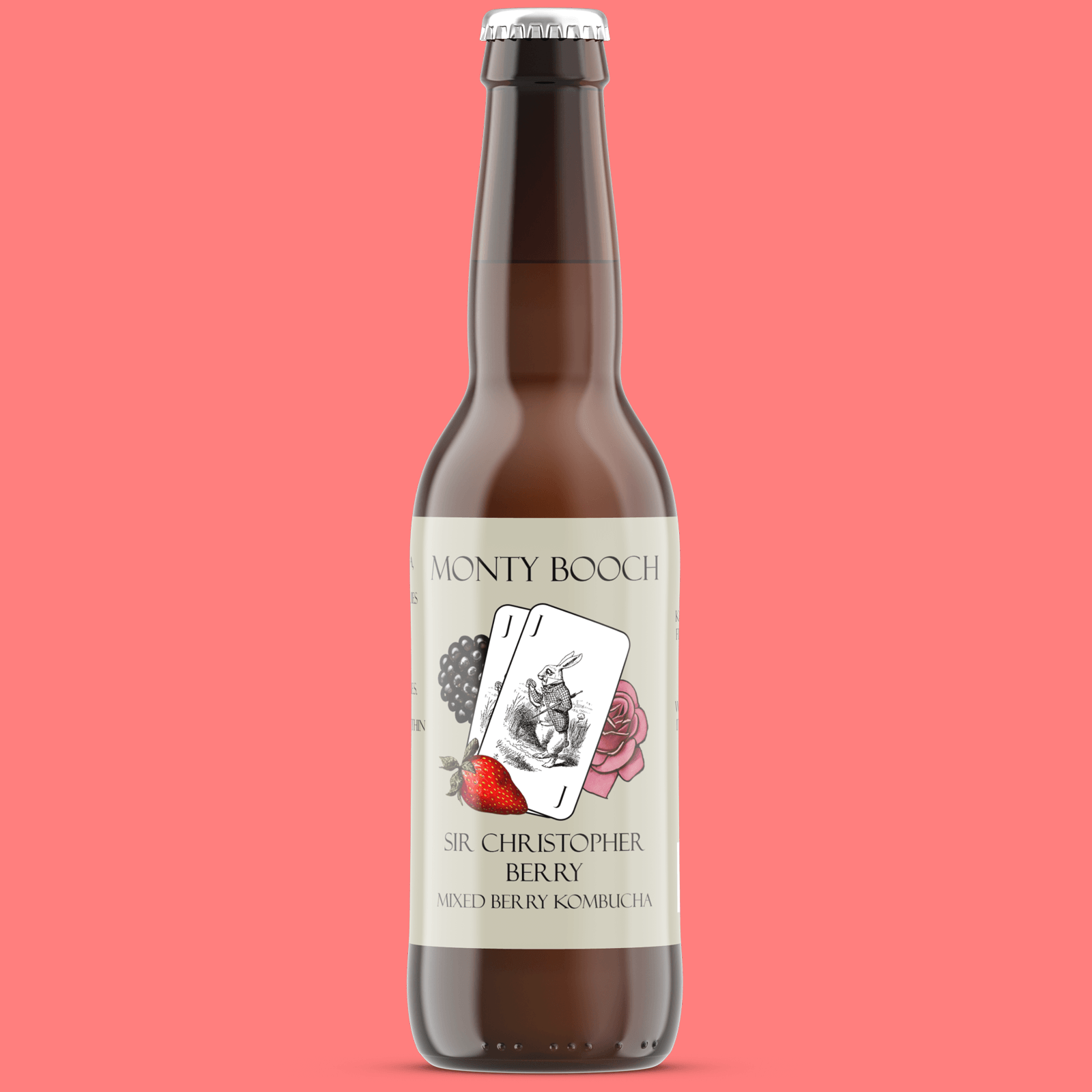 TRADE - Sir Christopher Berry Mixed Berry Unfiltered, Raw Kombucha 330ml (12 Pack) - Monty Booch